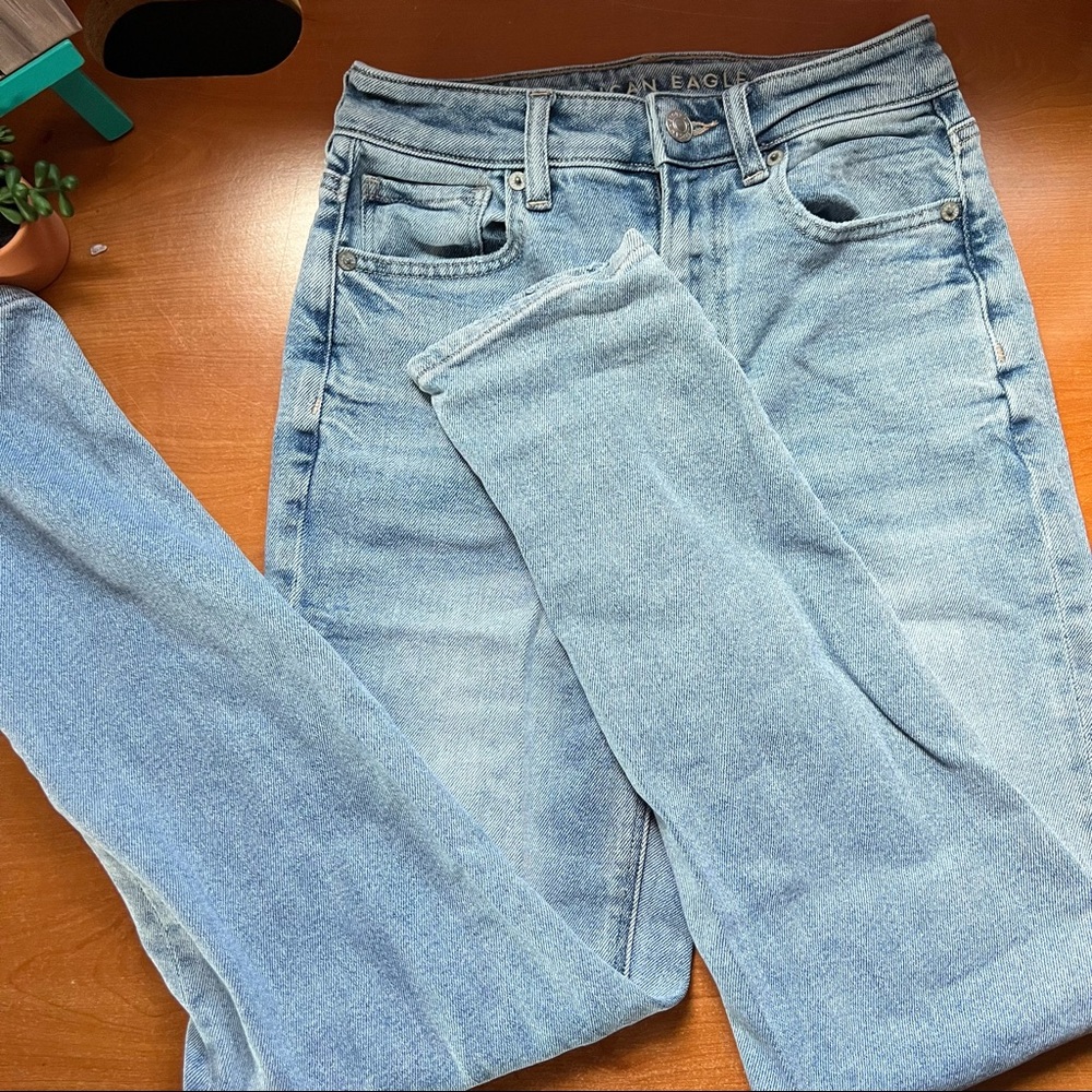 Light Blue American Eagle Stretch Regular Skinny Jeans